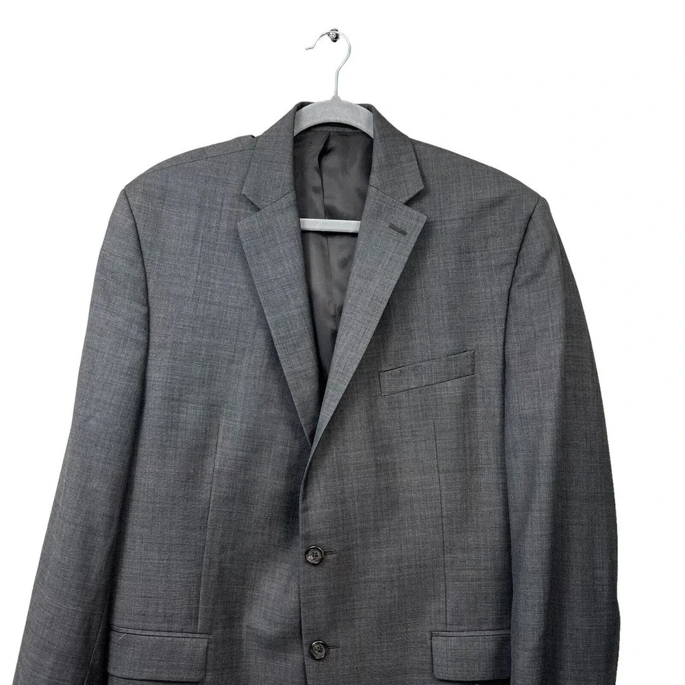 Lauren Ralph Lauren Blazer Suit Jacket Wool 2 Button Vented Lined Gray Men Sz 44